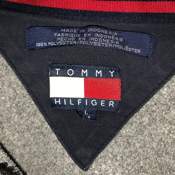 EUC Tommy Hilfiger 1/4 Zip Fleece Pullover Size L. - Picture 6 of 7